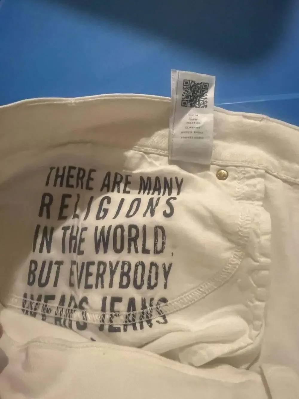 🔥True Religion x Manchester United Limited Edition White Denim Jeans collab siz